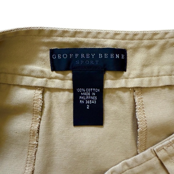 VTG 90s Geoffrey Beene‎ Sport Pleated Khaki Skirt Size 2 - Picture 4 of 6